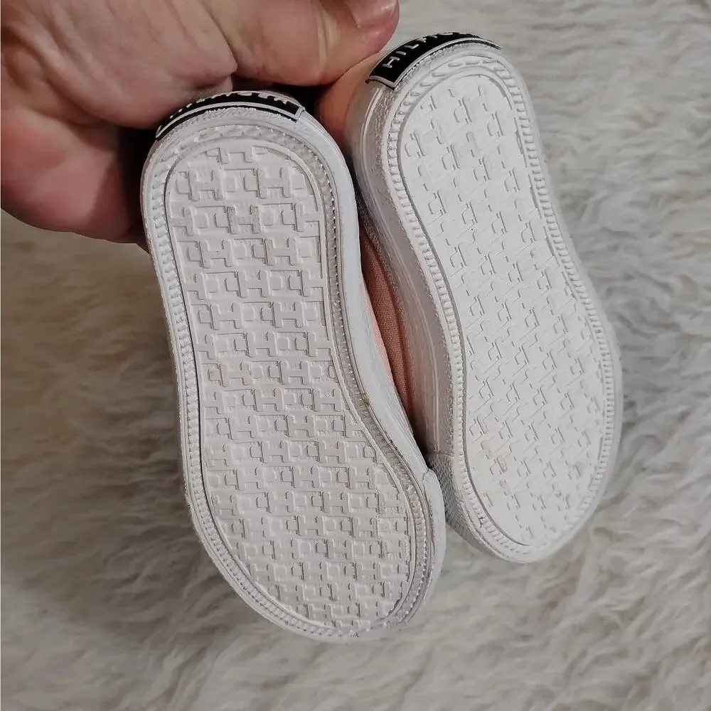 Tommy Hilfiger Girl Baby Size 6.5 Shoes No Lace Slip On Sneakers Pink